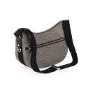 Borbonese Luna Small con taschino in Nylon Riciclato OP Naturale/Nero 934107I15X11