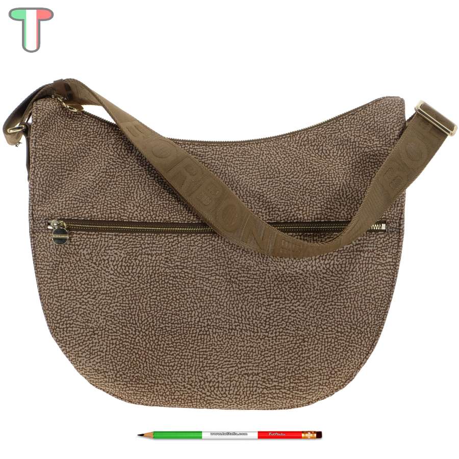 Borbonese Luna Medium Beige/Marrone 934109I15 994