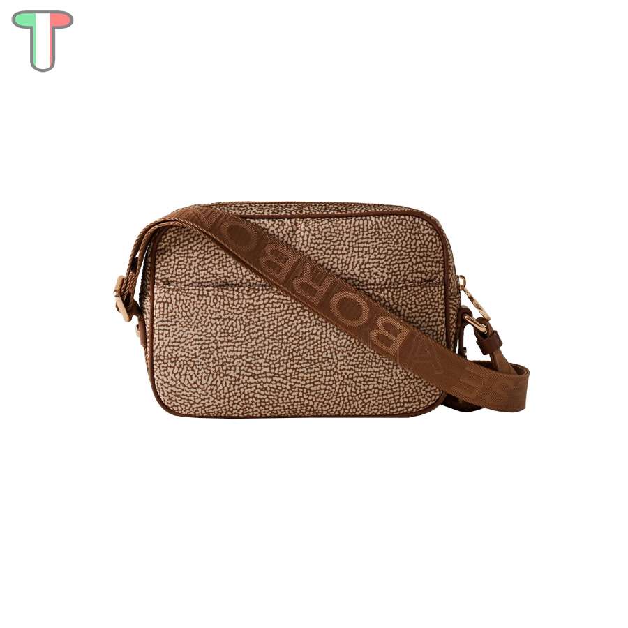 Borbonese Camera Case Small Beige/Marrone 934134I15994