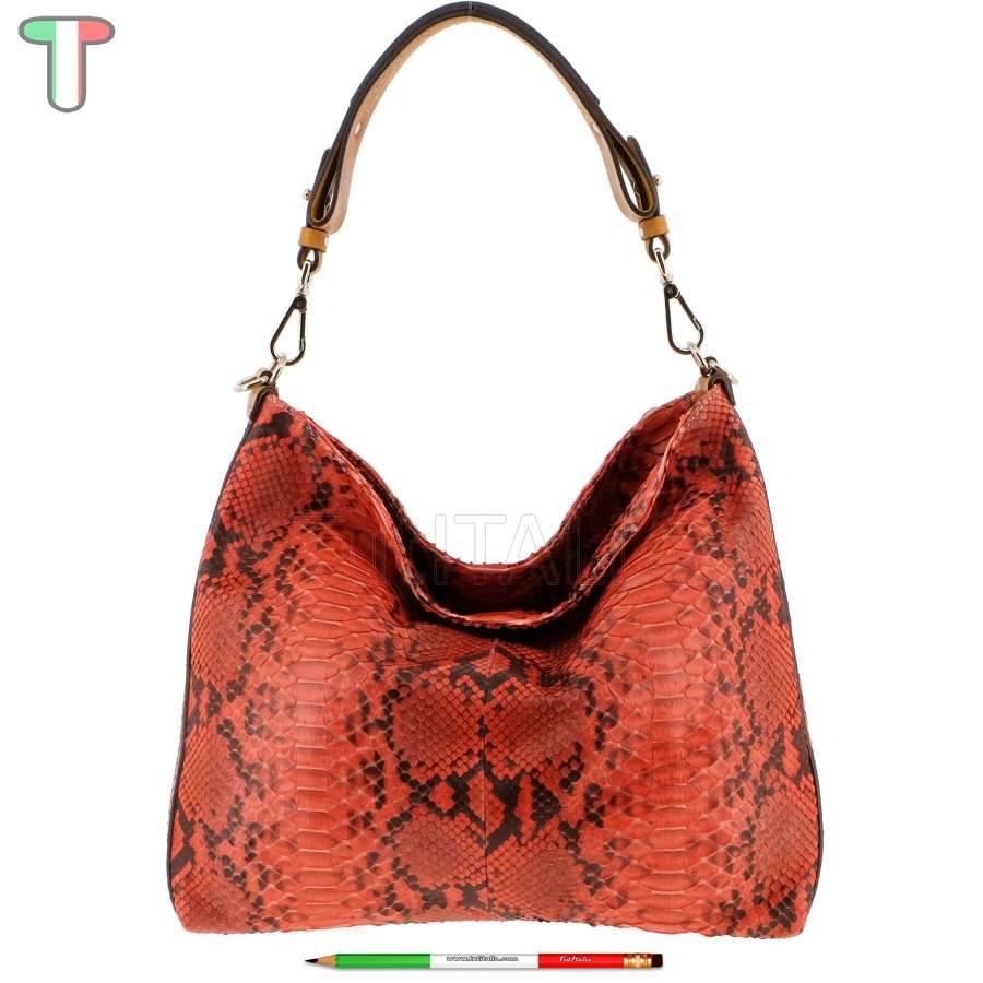 Sem Vaccaro Pitone Cuoio Corallo 502
