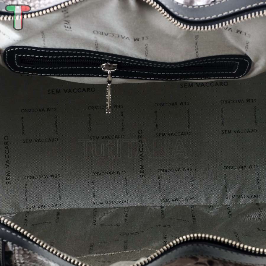 Sem Vaccaro Pitone Bianco/Nero 606
