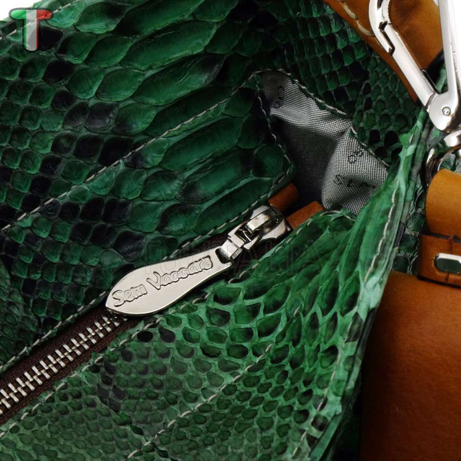 Sem Vaccaro Pitone Cuoio Smeraldo 502