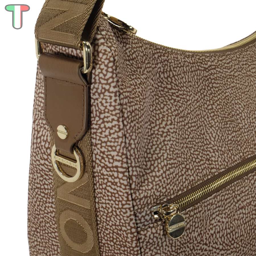Borbonese Luna Medium Beige/Marrone 934109I15 994