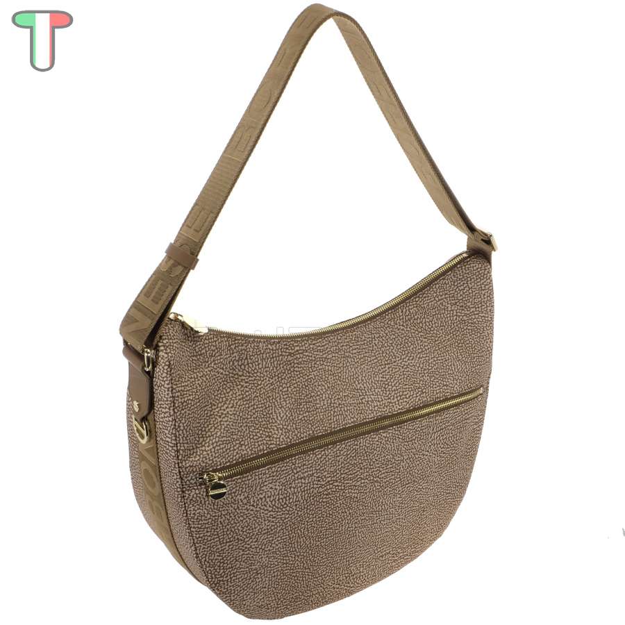 Borbonese Luna Medium Beige/Marrone 934109I15 994